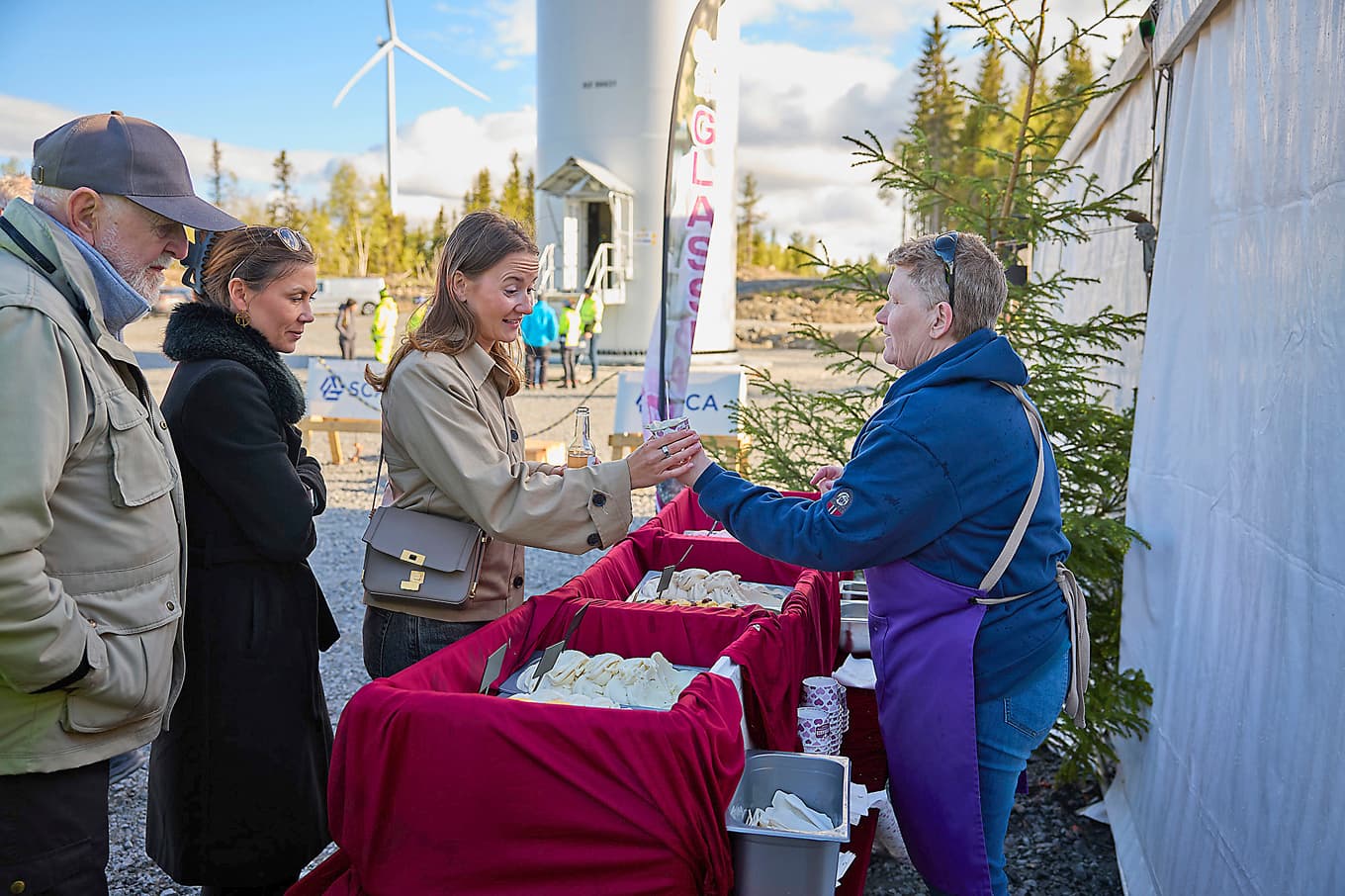 Invigning av vindkraftsparken Fasikan i Jämtland den 27 maj. Foto: SCA