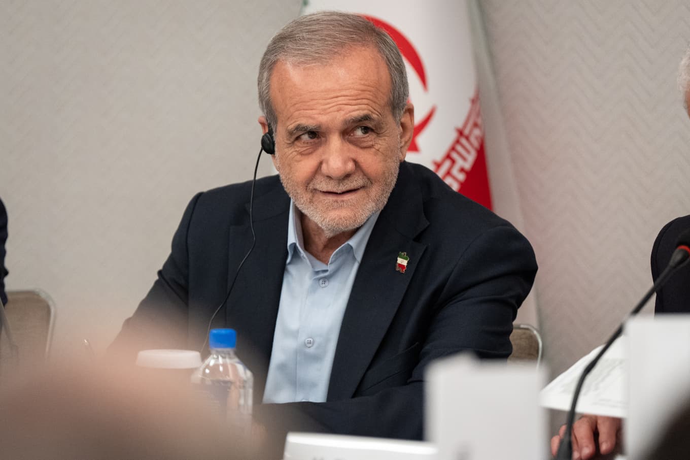 Irans president Masoud Pezeshkian. Arkivbild. Foto: Angelina Katsanis /AP/TT