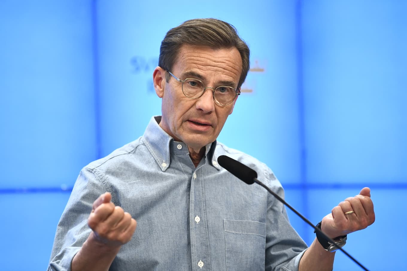 Ulf Kristersson ställer in sitt sommartal på lördagen. Arkivbild. Foto: Lars Schröder/TT