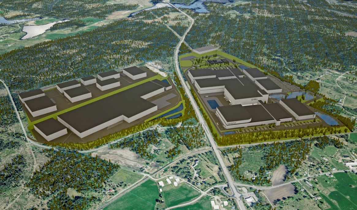 Google hoppas kunna bygga nästa AI-center utanför Timrå där en majoritet av politikerna har röstat för en försäljning av Torsboda Industrial Park. Anläggningen kommer att kräva stora mängder el, vilket har fått regeringen att reagera. Foto: Torsboda Industrial Park