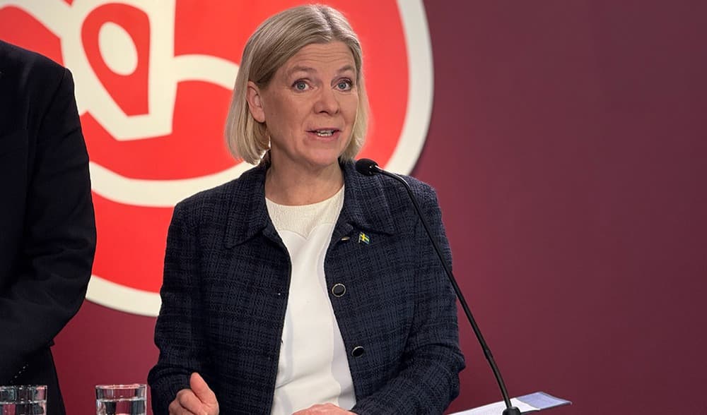Magdalena Andersson och Socialdemokraterna vill se ett maxtak på barngrupperna i förskolan. Foto: Staffan Erfors