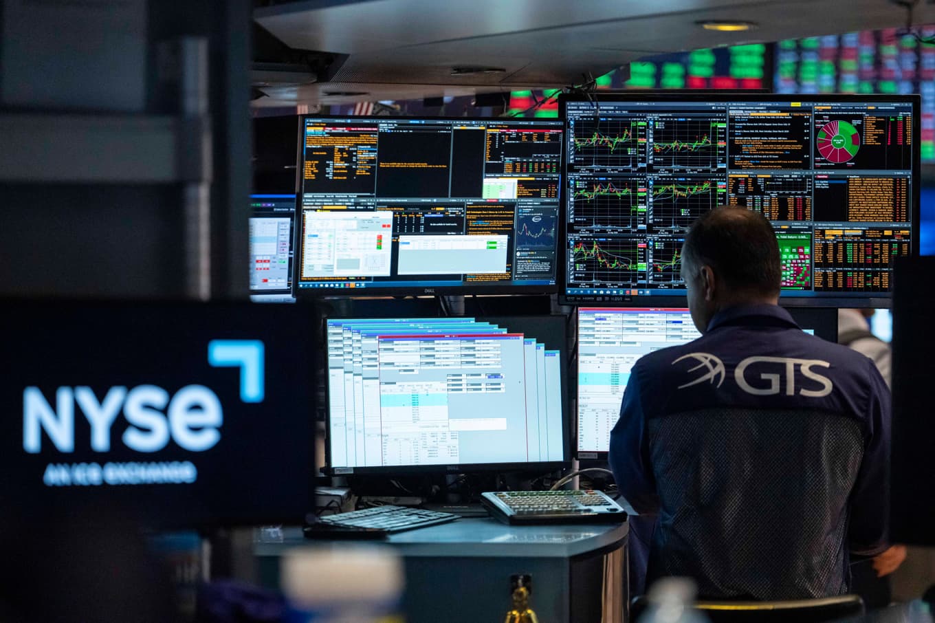 Börserna på Wall Street föll. Arkivbild. Foto: Yuki Iwamura/AP/TT