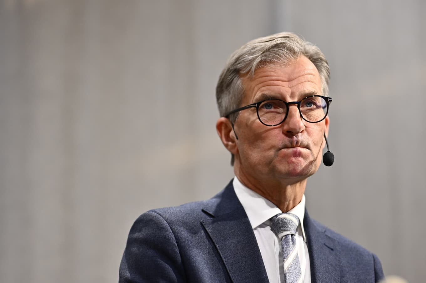 Riksbankschefen Erik Thedéen lämnar räntebesked den 24 september. Arkivbild. Foto: Anders Wiklund/TT