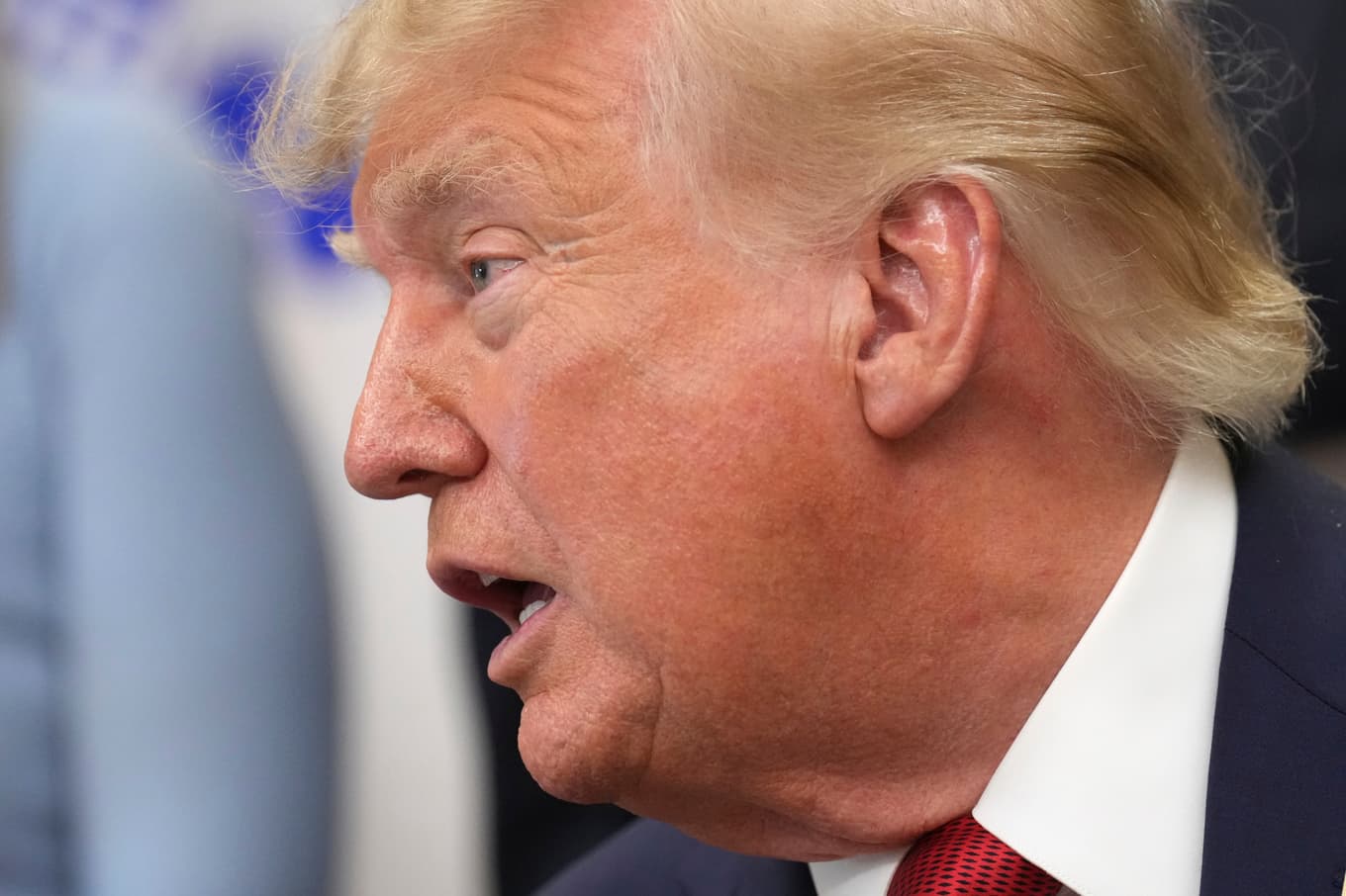 USA:s president Donald Trump i Vita huset i fredags. Foto: Jacquelyn Martin/AP/TT