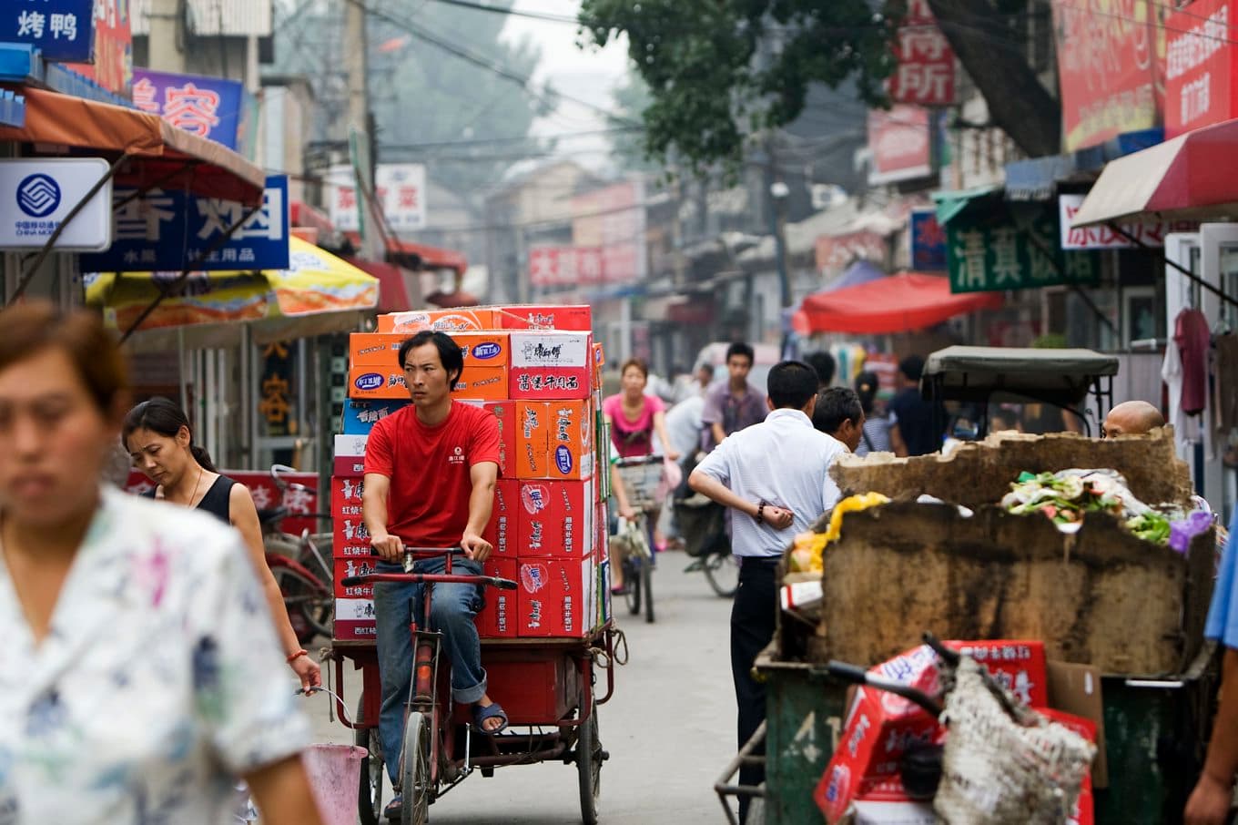 Gatuliv i ett område i Peking. Arkivbild Foto: Junge, Heiko Scanpix/TT