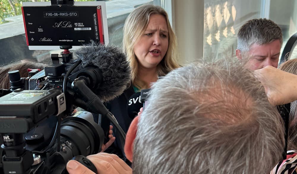 Vänsterpartiets vice ordförande Ida Gabrielsson anser att Magdalena Andersson uppträder överilat när hon lämnar tillbaka sonderingsuppdraget att bilda en ny regering. Foto: Staffan Erfors