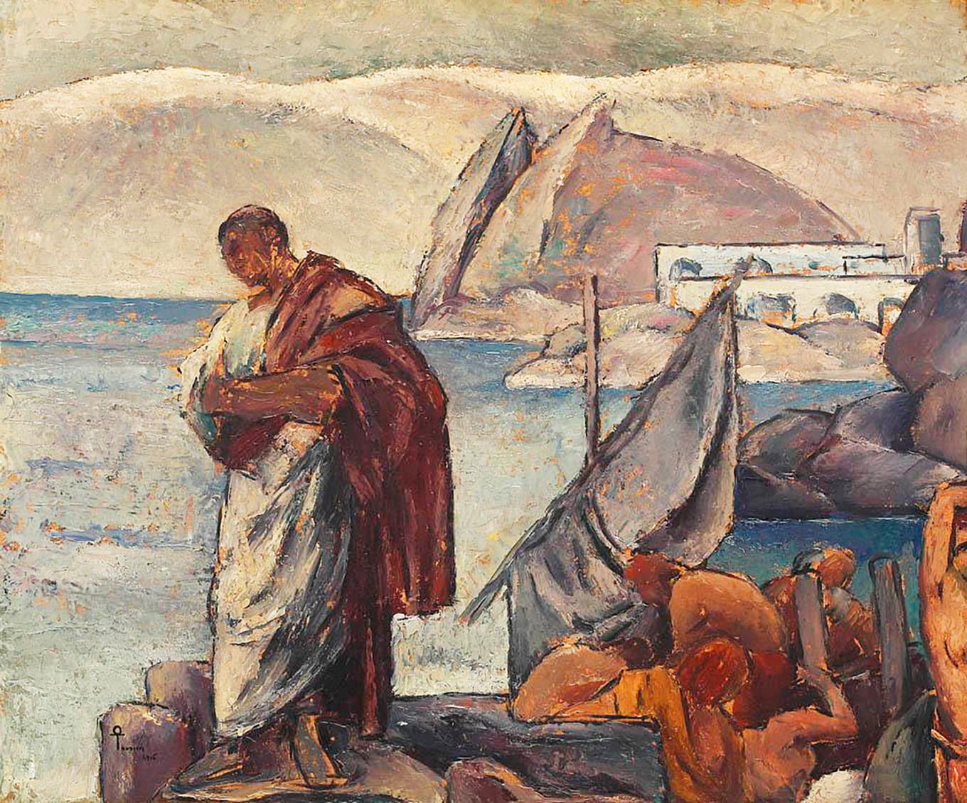 Ovidius i exil – den romerske poeten förvisad av kejsar Augustus till Tomis vid Svarta havet. Målning av Ion Theodorescu (1882–1939). Foto: Wikimedia Commons