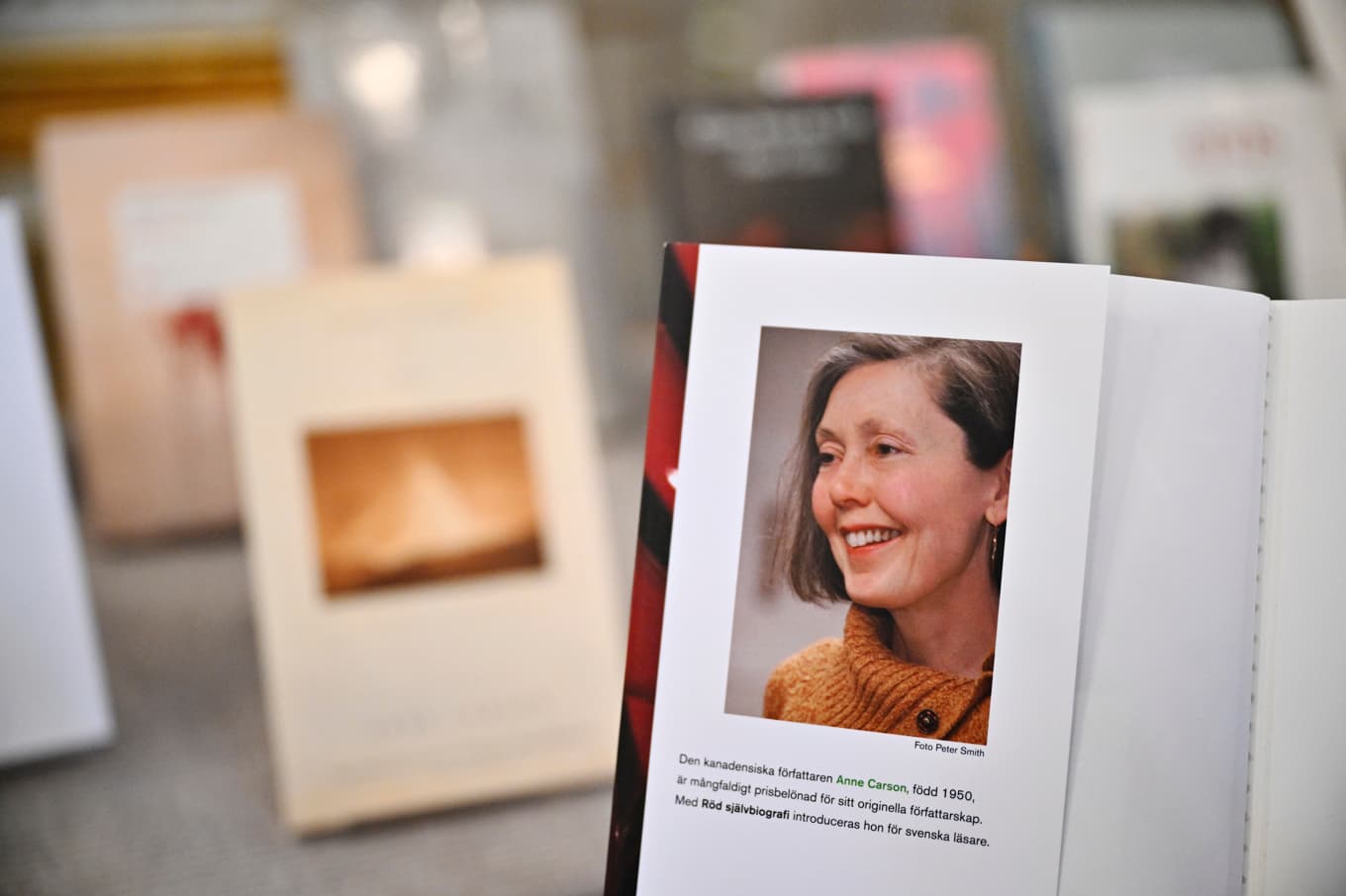 Den kanadensiska författaren Anne Carson. Foto: Christine Olsson/TT