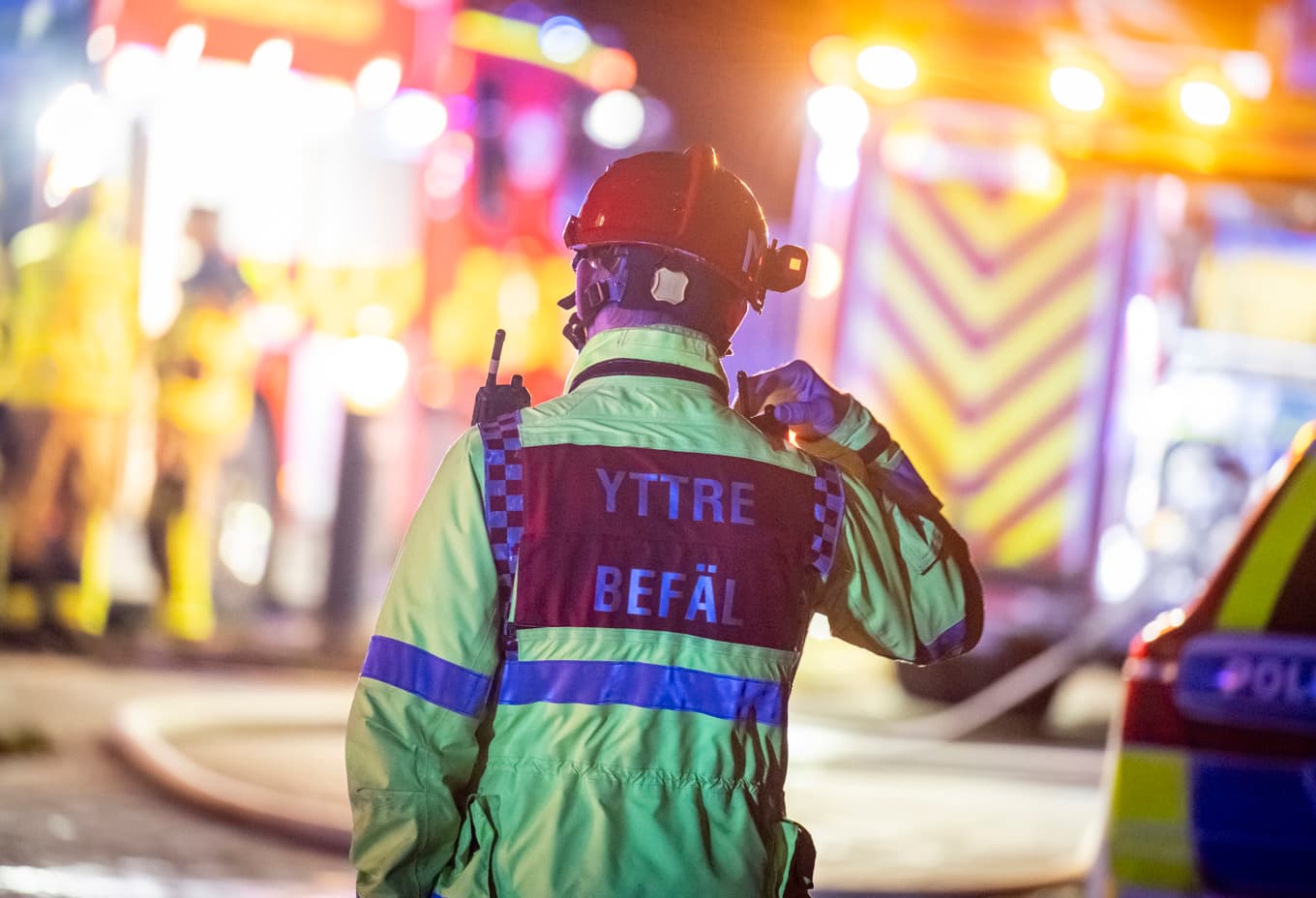 En kraftig brand totalförstörde en villa norr om Örkelljunga under natten till fredagen. Arkivbild. Foto: Johan Nilsson/TT