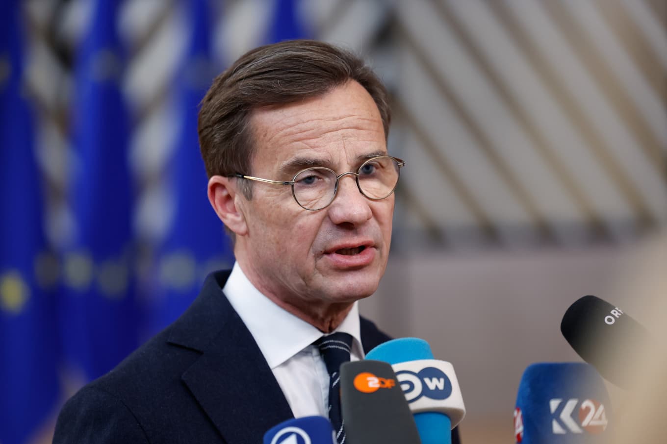 Ulf Kristersson (M). Foto: Geert Vanden Wijngaert/AP/TT