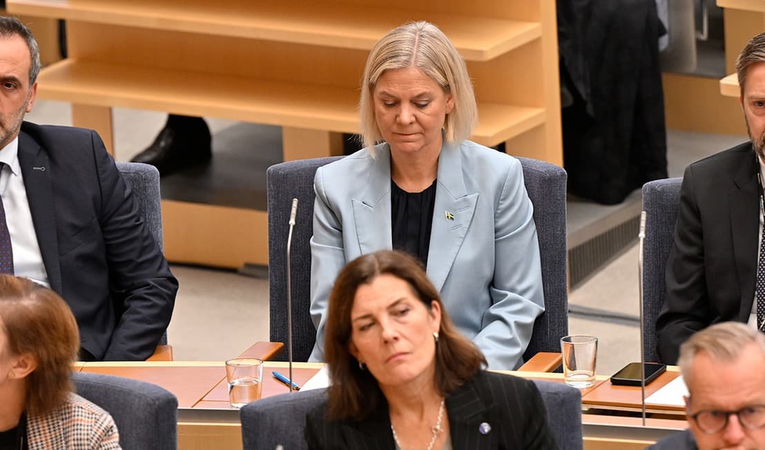 Magdalena Andersson fick som väntat inte inte kammaren med sig på sitt förslag. Foto: Riksdagen.se