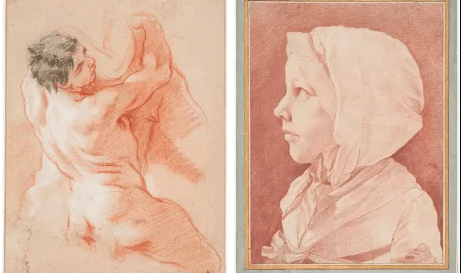 



Nicolas Bernard Lépicié, En gammal tiggare, François Boucher, Studie av en triton och Edme Bouchardon, Porträtt av Geneviève-Thérèse Mariette.                                                                                                                                                                                
