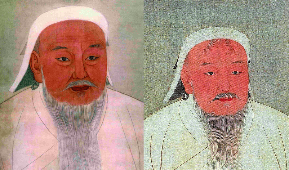 







Två porträtt av Djingis Khan.                                                                                                                                                                                                                                                                                                                                                                