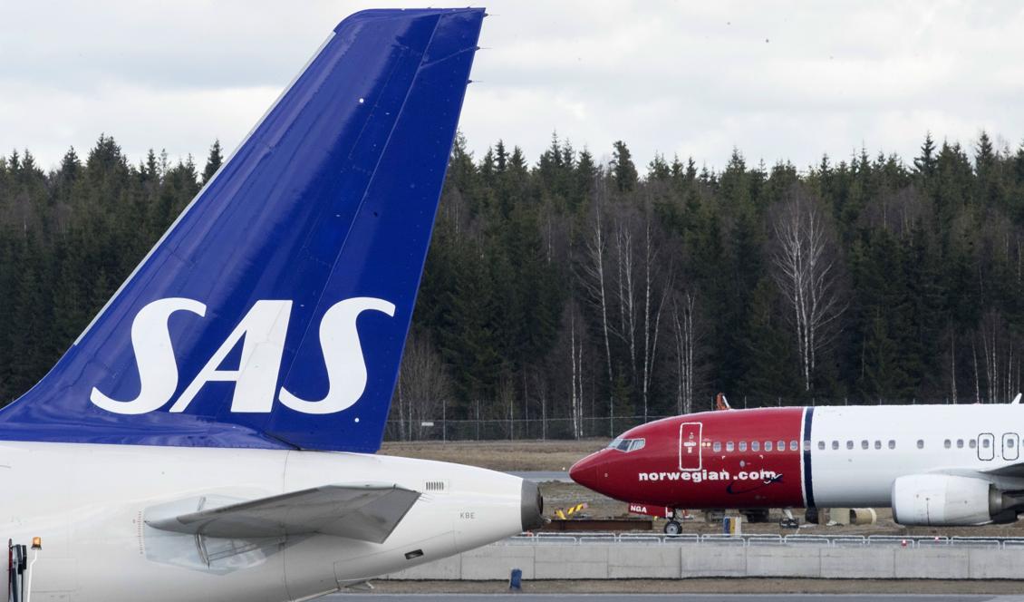 
Både SAS och Norwegian slog passagerarrekord i juli. Foto: Vidar Ruud/NTB Scanpix/TT-arkivbild                                            