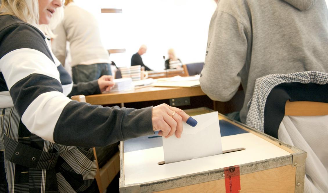 I dag börjar valet, för vissa röstberättigade. Foto: Björn Larsson Rosvall/TT-arkivbild