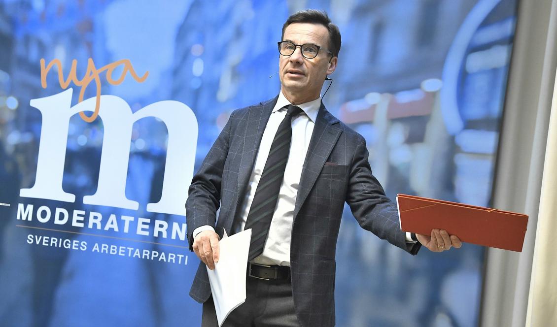 Moderaternas partiledare Ulf Kristersson. Foto: Claudio Bresciani/TT-arkivbild