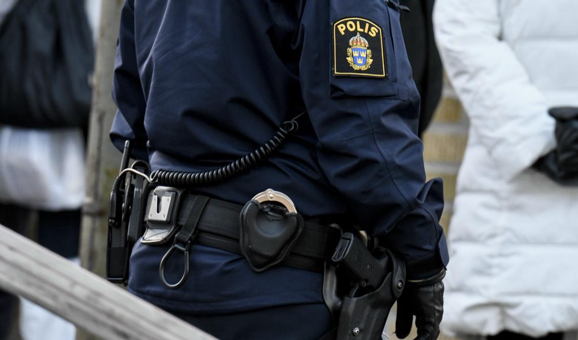 Polisen avlossade sitt tjänstevapen. Foto: Johan Nilsson/TT-arkivbild