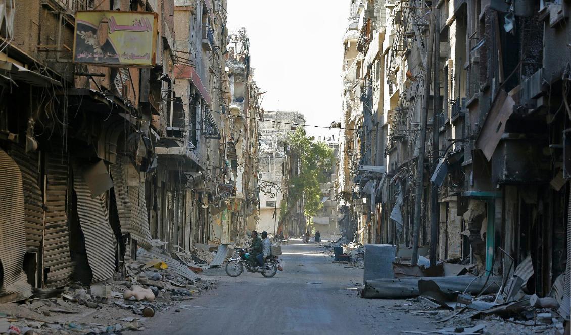 Det palestinska lägret al-Yarmouk i södra Damaskus i Syrien. Bilden är tagen den 1 november 2018. Foto: Louai Beshara/AFP/Getty Images