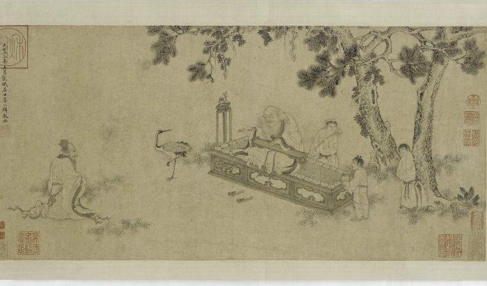 

En målning från Mingdynastin som traditionellt hänförs till Li Gonglin. Målningen föreställer filosofen Laozi när han framför Tao Te Ching, den primära texten av en taoistisk tanke som han skrev. Public Domain                                                                                                