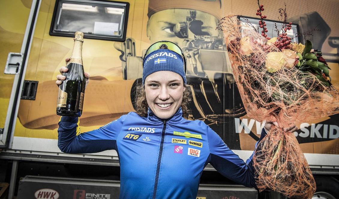 Skidskytten Hanna Öberg har chansen att vinna Jerringpriset. Foto: Lars Pehrson/SvD/TT-arkivbild