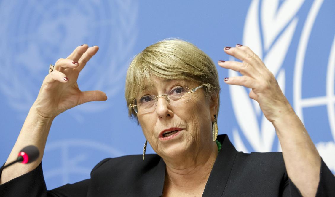 FN:s människorättschef Michelle Bachelet. Foto: Salvatore Di Nolfi/Keystone/AP/TT-arkivbild