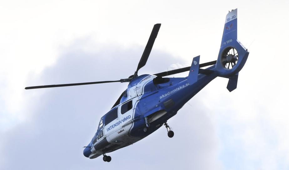 En ambulanshelikopter besköts med laser. Foto: Fredrik Sandberg/TT-arkivbild