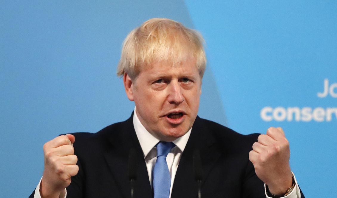 
Boris Johnson under sitt tal efter att ha vunnit striden om att bli Tories nya ledare och Storbritanniens näste premiärminister. Foto: Frank Augstein/AP/TT                                                