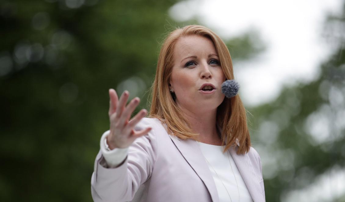 Centerpartiets partiledare Annie Lööf väntar sitt andra barn med nedkomst beräknad tiil början av 2020. Foto: Adam Ihse /TT-arkivbild