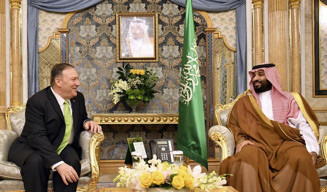 USA:s utrikesminister Mike Pompeo träffade Saudiarabiens kronprins Mohammed bin Salman på onsdagen. Foto: Mandel Ngan/AP/TT