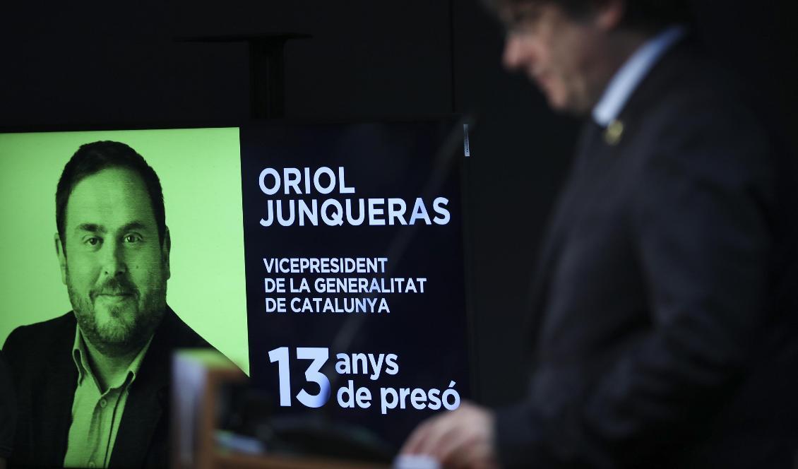 Spanien borde ha släppt Kataloniens förre regionale vicepresident Oriol Junqueras efter att han röstats fram i EU-valet i maj, enligt EU-domstolen. Foto: Francisco Seco/AP/TT-arkivbild