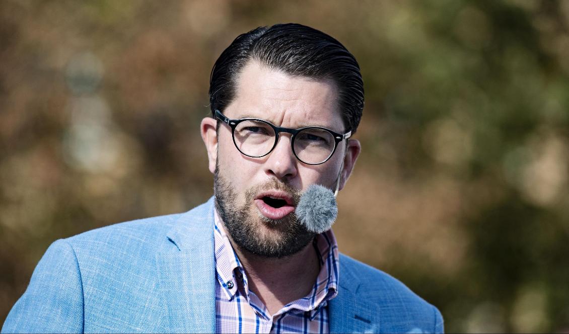 Jimmie Åkesson. Bilden är från ett torgmöte i Malmö i fjol, och har ingen koppling till händelserna i artikeln. Foto: Johan Nilsson/TT