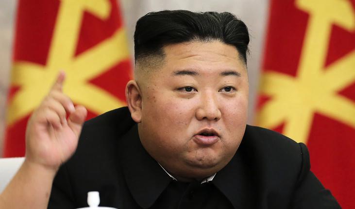 Kim Jong-Un på en av bilderna som statliga nyhetsbyrån KCNA publicerade på söndagen. Foto: KCNA/AP/TT