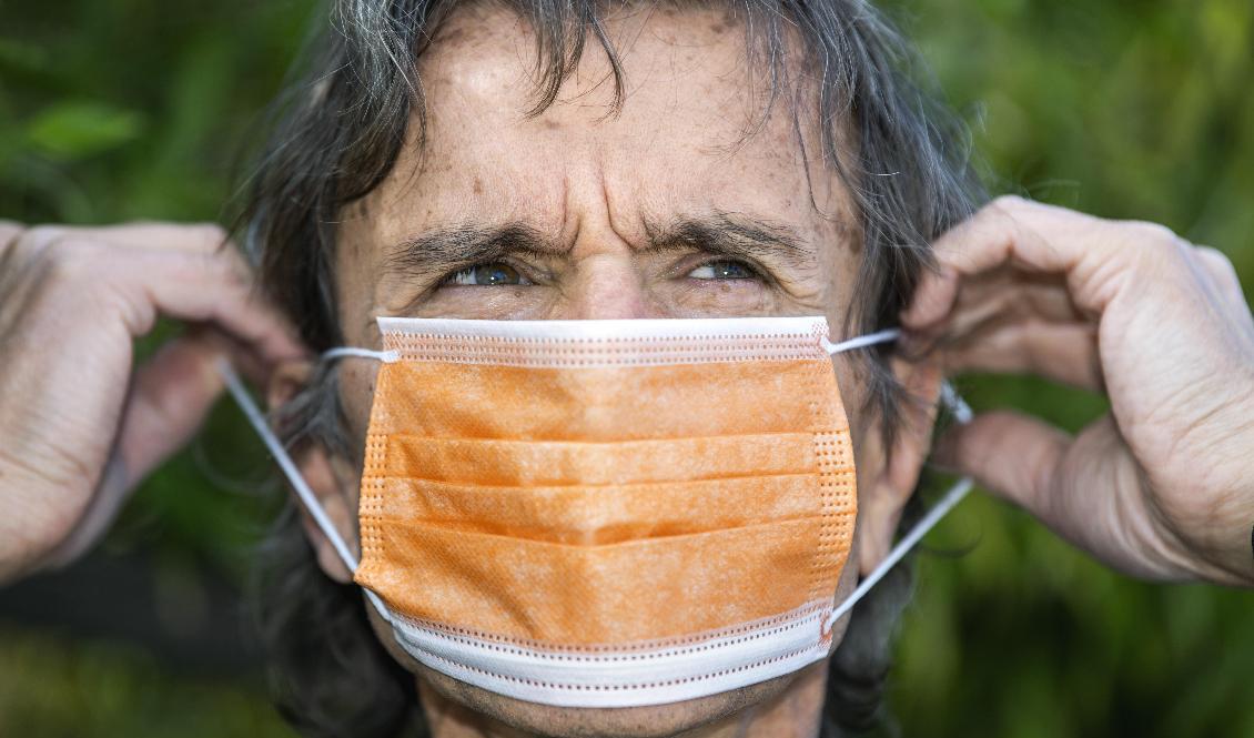 Munskydd hjälper inte mott smittspridningen bland befolkningen, enligt finska social- och hälsovårdsministeriet. Foto: Claudio Bresciani/TT-arkivbild