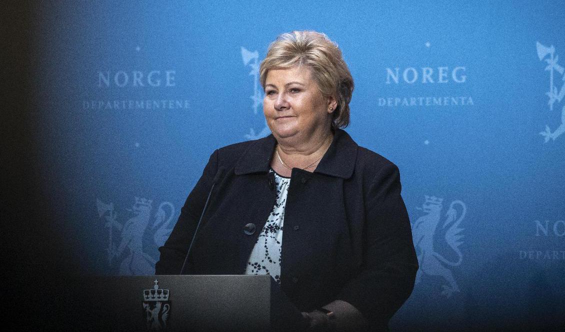 Norges statsminister Erna Solberg. Foto: Terje Pedersen/NTB Scanpix/TT-arkivbild