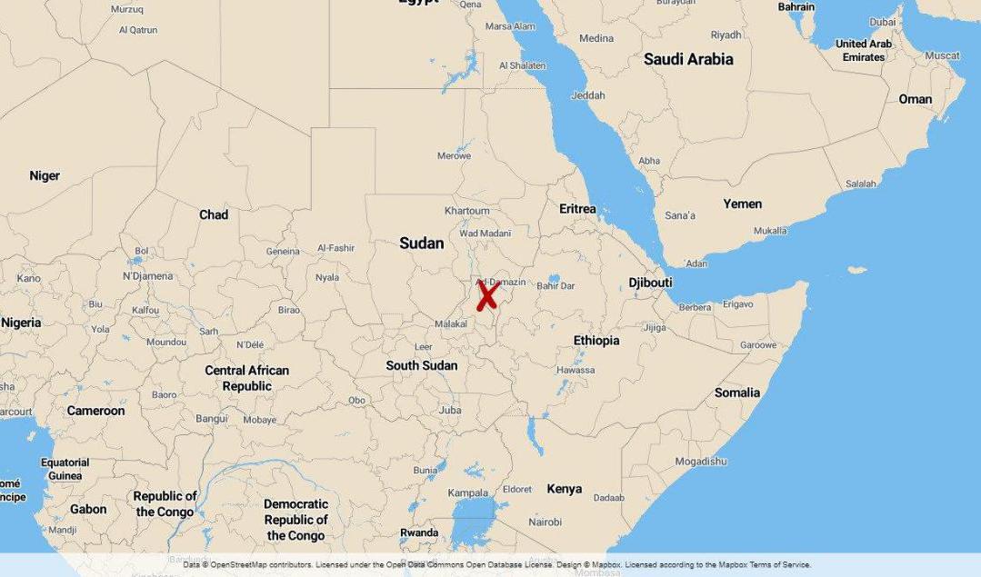 Dammolyckan skedde i sydöstra Sudan, nära gränsen till Etiopien. Foto: TT