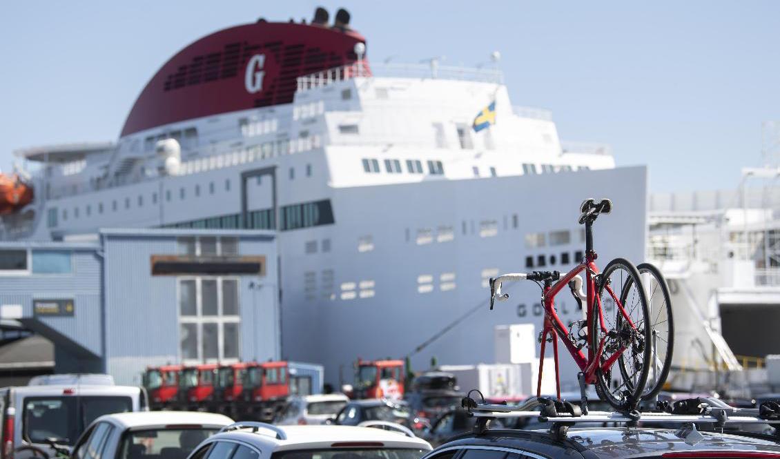 Destination Gotlands färja väntar på passagerare i Nynäshamn. Arkivbild. Foto: Fredrik Sandberg/TT