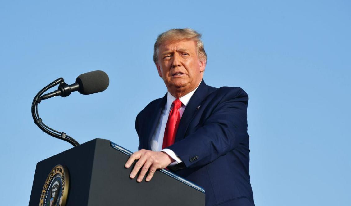 





USA:s president Donald Trump talar under ett rally på Dayton International Airport i Dayton, Ohio den 21 september 2020. Foto: Mandel Ngan/AFP via Getty Images                                                                                                                                                                                                                                                                        
