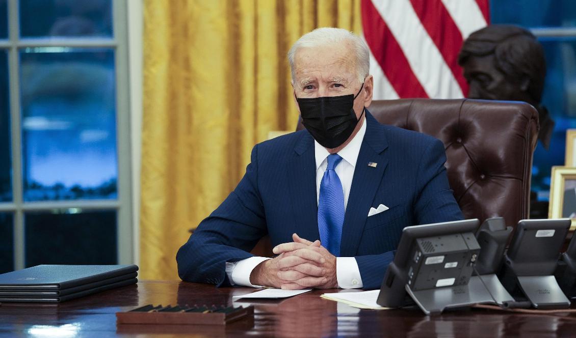 USA:s president Joe Biden skrev under tre presidentordrar om migration den 2 februari 2021. Foto: Doug Mills-Pool/Getty Images