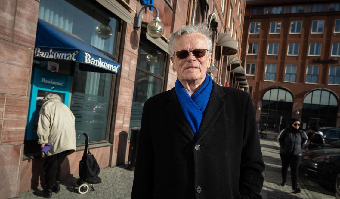 Björn Eriksson är talesperson för Kontantupproret, med stöd av bland andra Hela Sverige Ska Leva, PRO, Sveriges Hembygdsförbund och Småföretagarnas riksförbund. Foto: Sofia Drevemo
