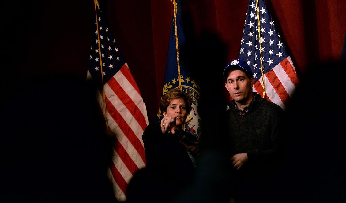 Jennifer Horn vid ett möte i Concord High School den 14 mars 2015. Foto: Darren McCollester/Getty Images