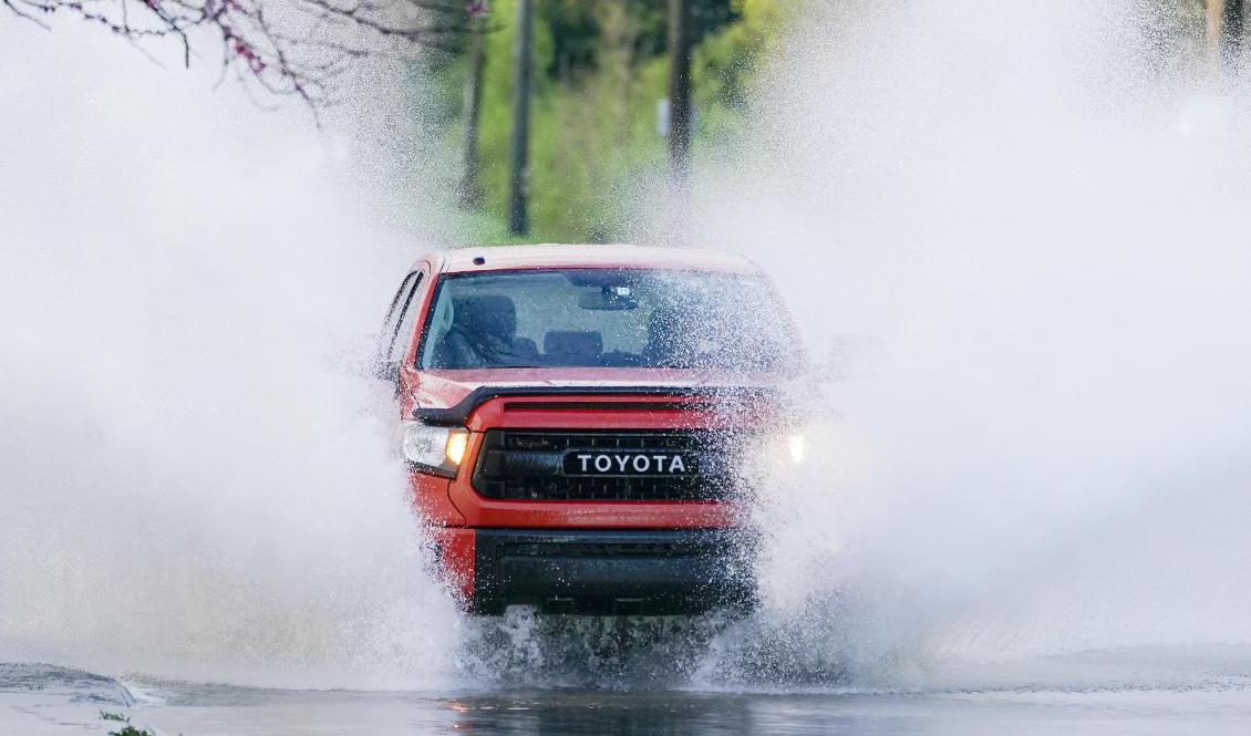 Kraftiga vindar och skyfall drog fram i sydöstra USA på lördagen. Arkivbild. Foto: Mark Humphrey/AP/TT