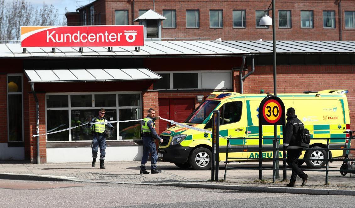 En kvinna dödades vid ett överfall vid järnvägsstationen i Linköping. Foto: Jeppe Gustafsson/TT