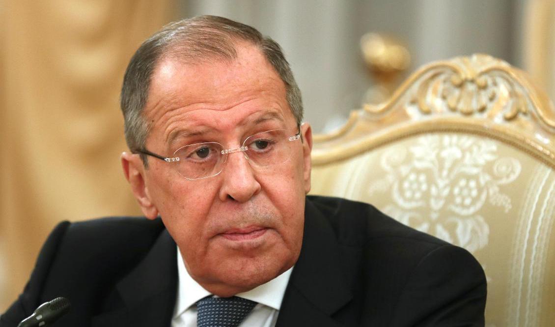 Rysslands utrikesminister Sergej Lavrov meddelar att tio amerikanska diplomater uppmanas lämna Ryssland. Arkivbild. Foto: Yuri Kochetkov/AP/TT