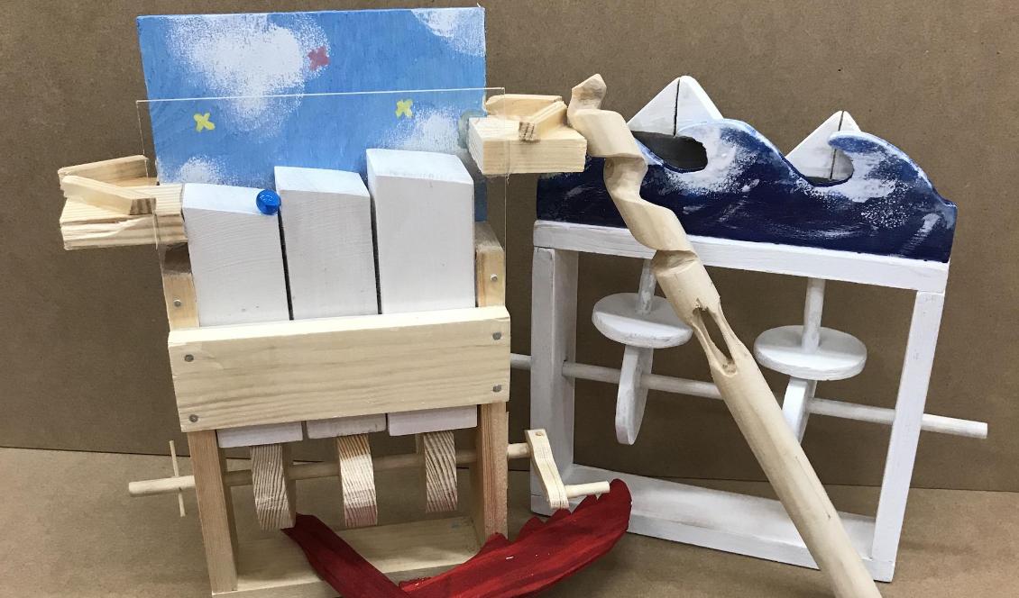 Många vackra slöjdalster lämnas kvar efter att eleverna slutat. Foto: Anton Nilsson