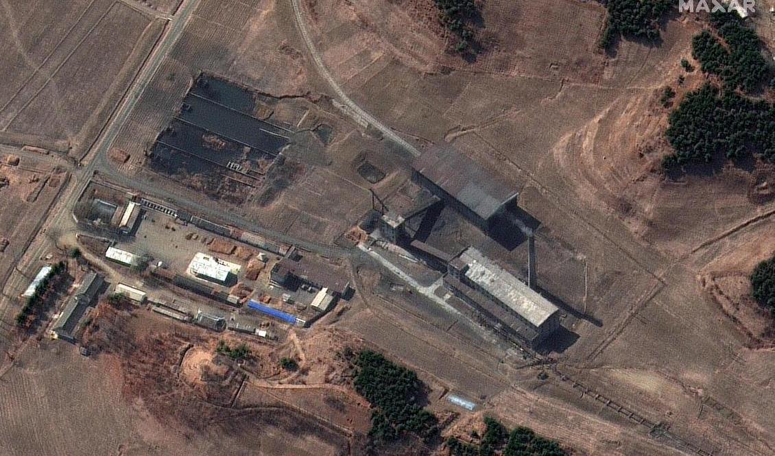 Satellitbild från i mars i år över Nordkoreas atomanläggning Yongbyon. Foto: Maxar Technologies/AP/TT