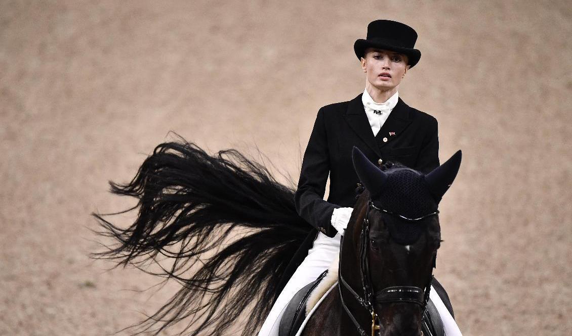 Ryttaren Olga Safronova är den andra belarusiska OS-idrottaren som flytt till Polen senaste tiden. Arkivbild. Foto: Björn Larsson Rosvall/TT