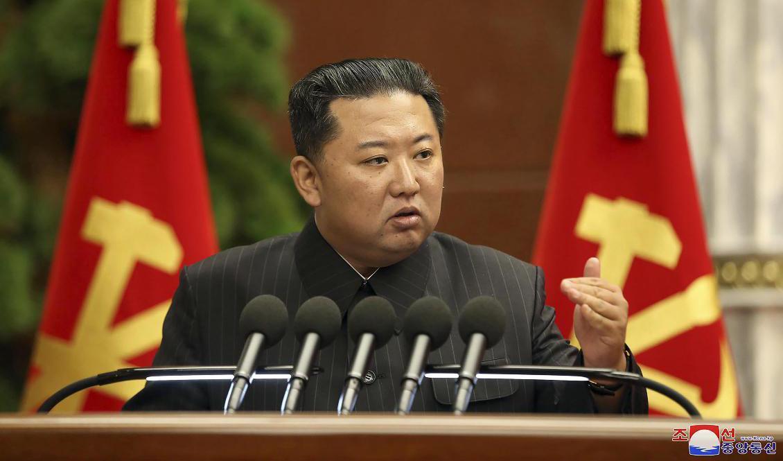 Nordkoreas diktator Kim Jong-Un. Bilden är från förra veckan. Foto: KCNA/AP/TT