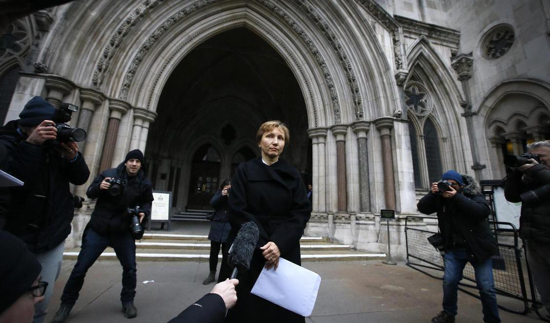 Änkan Marina Litvinenko har drivit ärendet om hur maken dog i flera år. Arkivbild från Royal Courts of Justice i London. Foto: Kirsty Wigglesworth/AP/TT