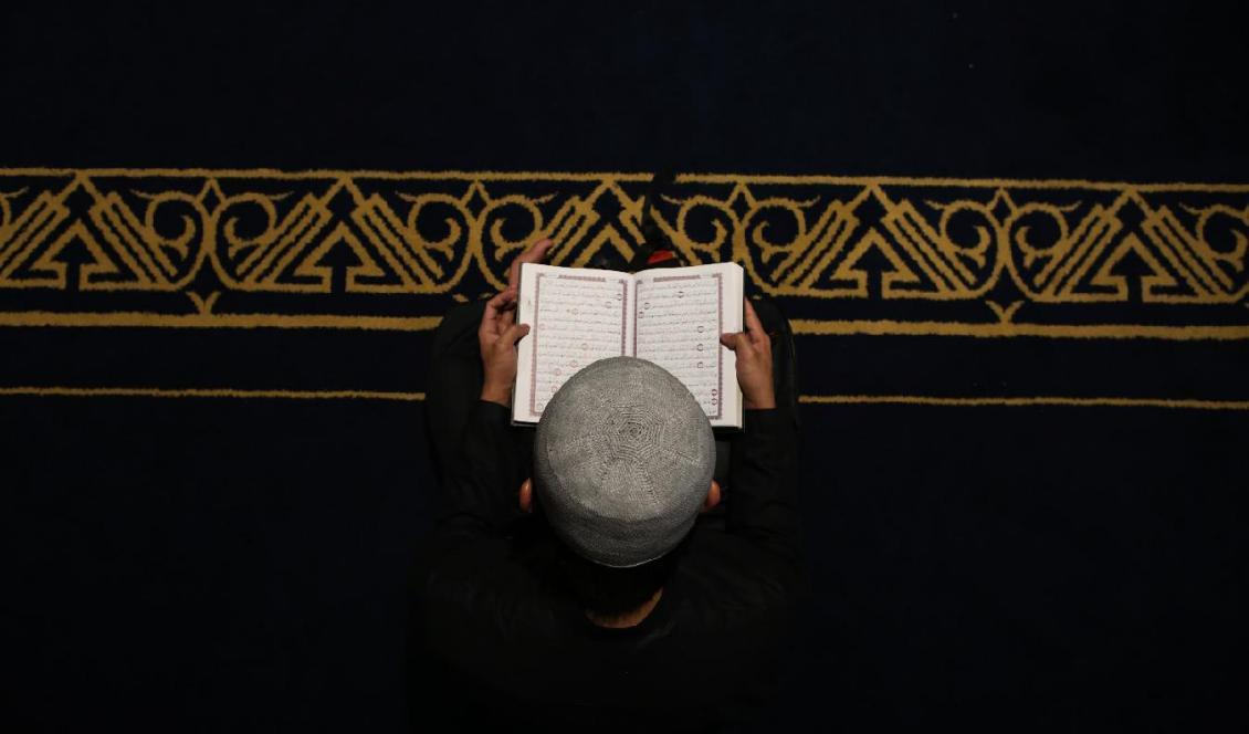 En muslim studerar koranen i Kairo. Den islamiska lagen sharia är en syntes av Koranen och sunna, traditionen om vad profeten sade och gjorde. Foto: Mahmoud Khaled/AFP via Getty Imaes