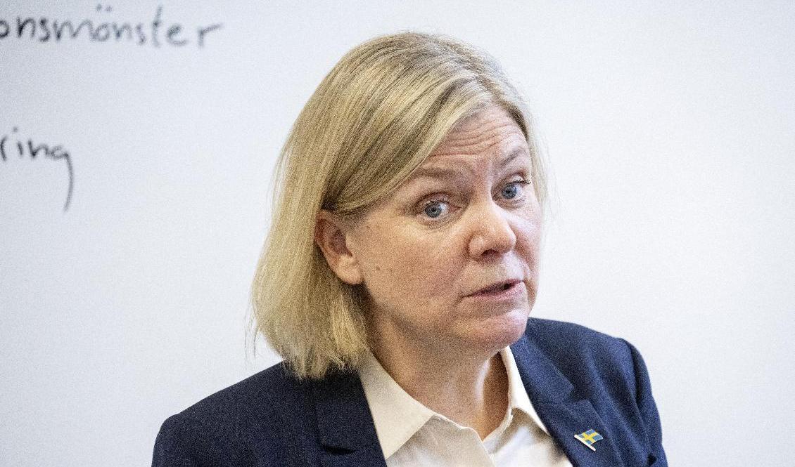 Statsminister och partiledare för Socialdemokraterna, Magdalena Andersson (S). Arkivbild. Foto: Johan Nilsson/TT